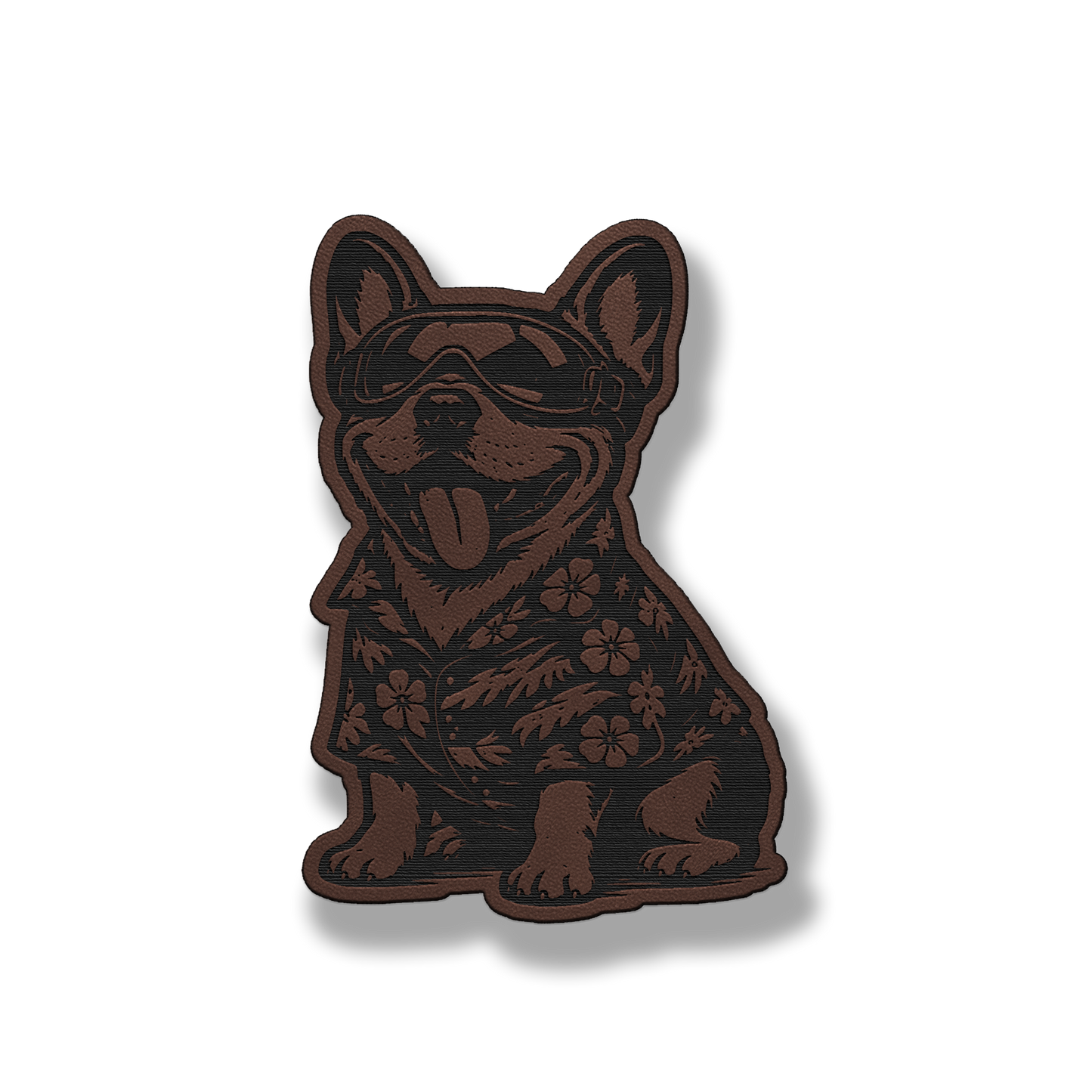 Beach Dog Frenchie Patch – Leatherette Morale Patch