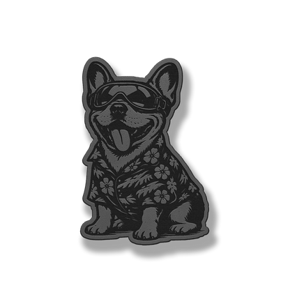 Beach Dog Frenchie Patch – Leatherette Morale Patch