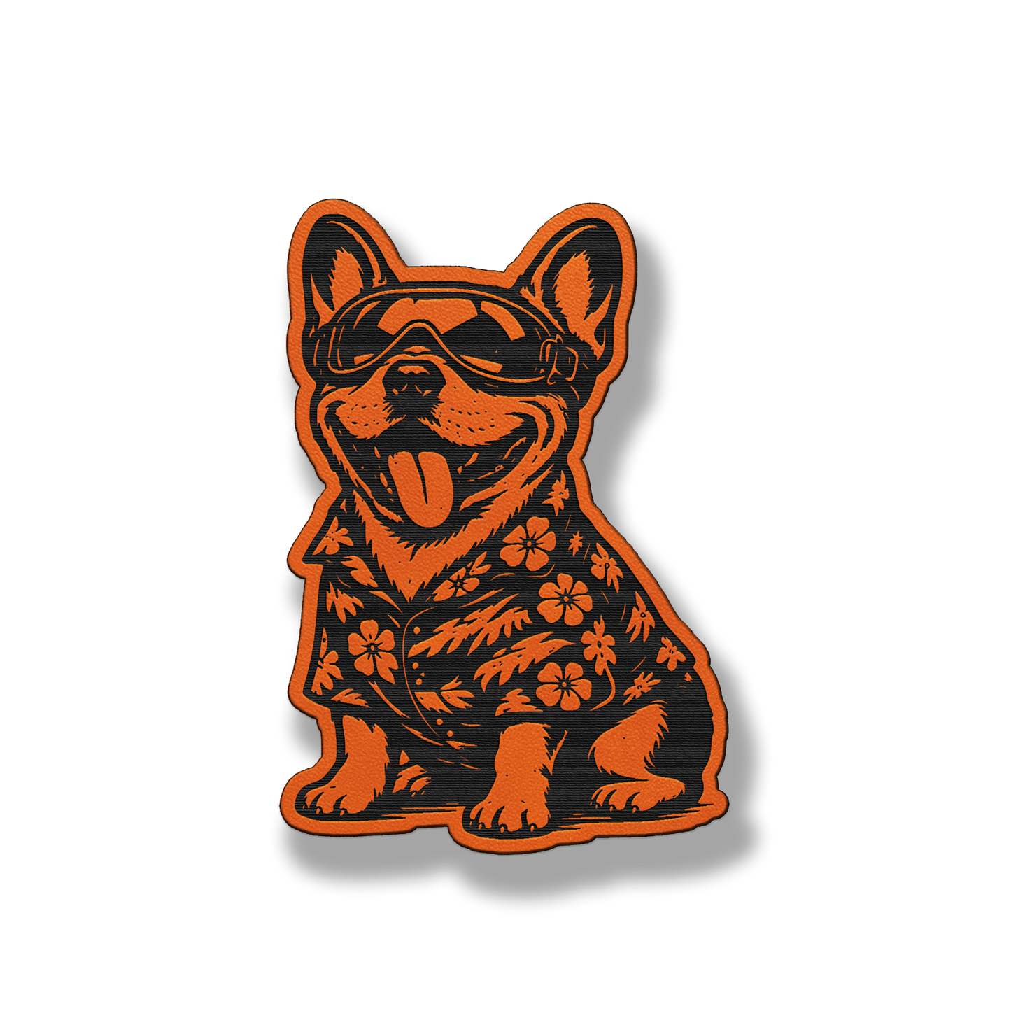 Beach Dog Frenchie Patch – Leatherette Morale Patch