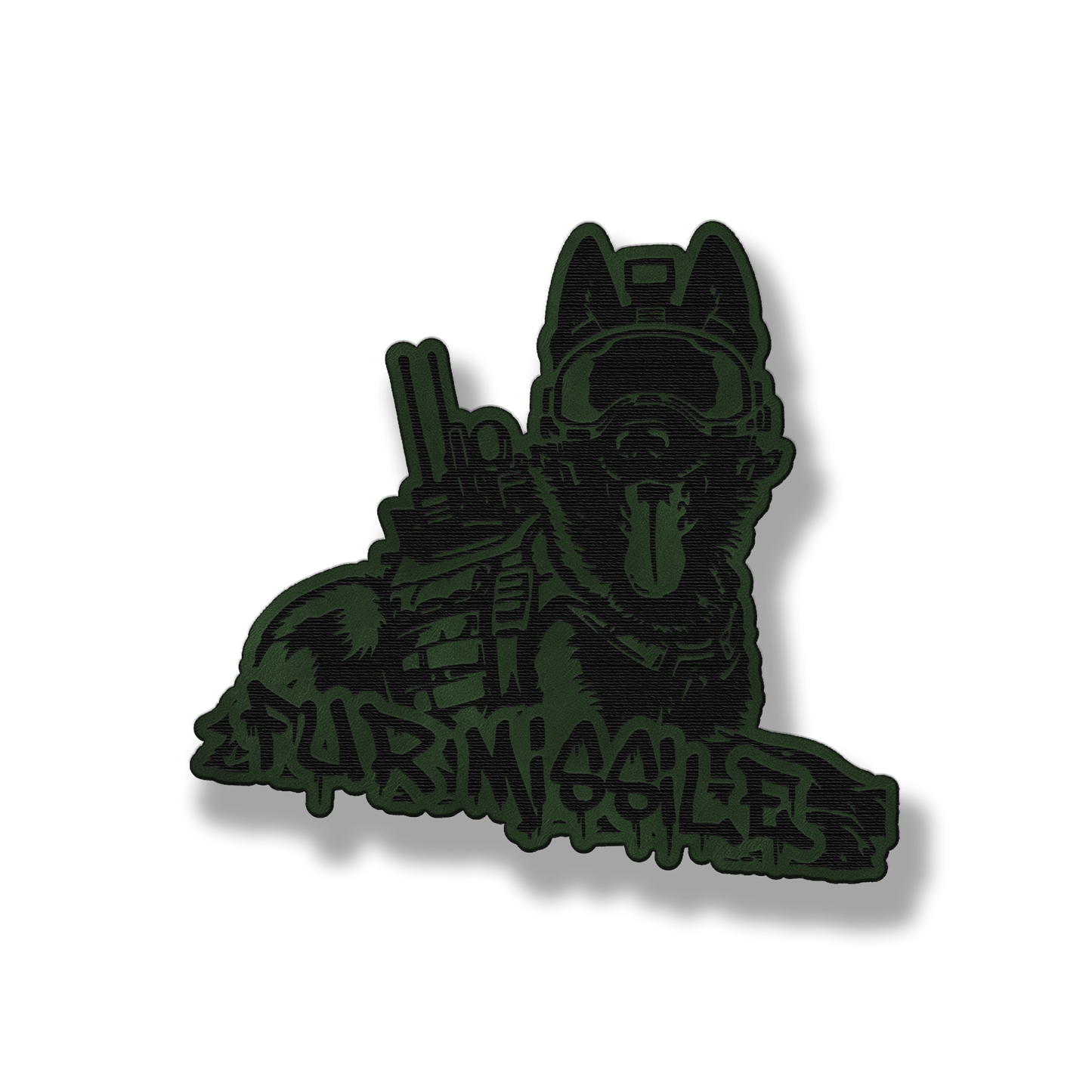 Fur Missile Tactical Dog Patch – Leatherette Morale Patch