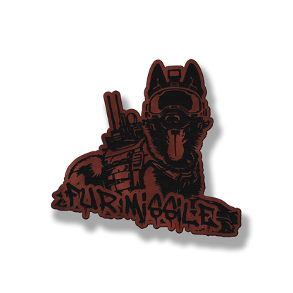 Fur Missile Tactical Dog Patch – Leatherette Morale Patch