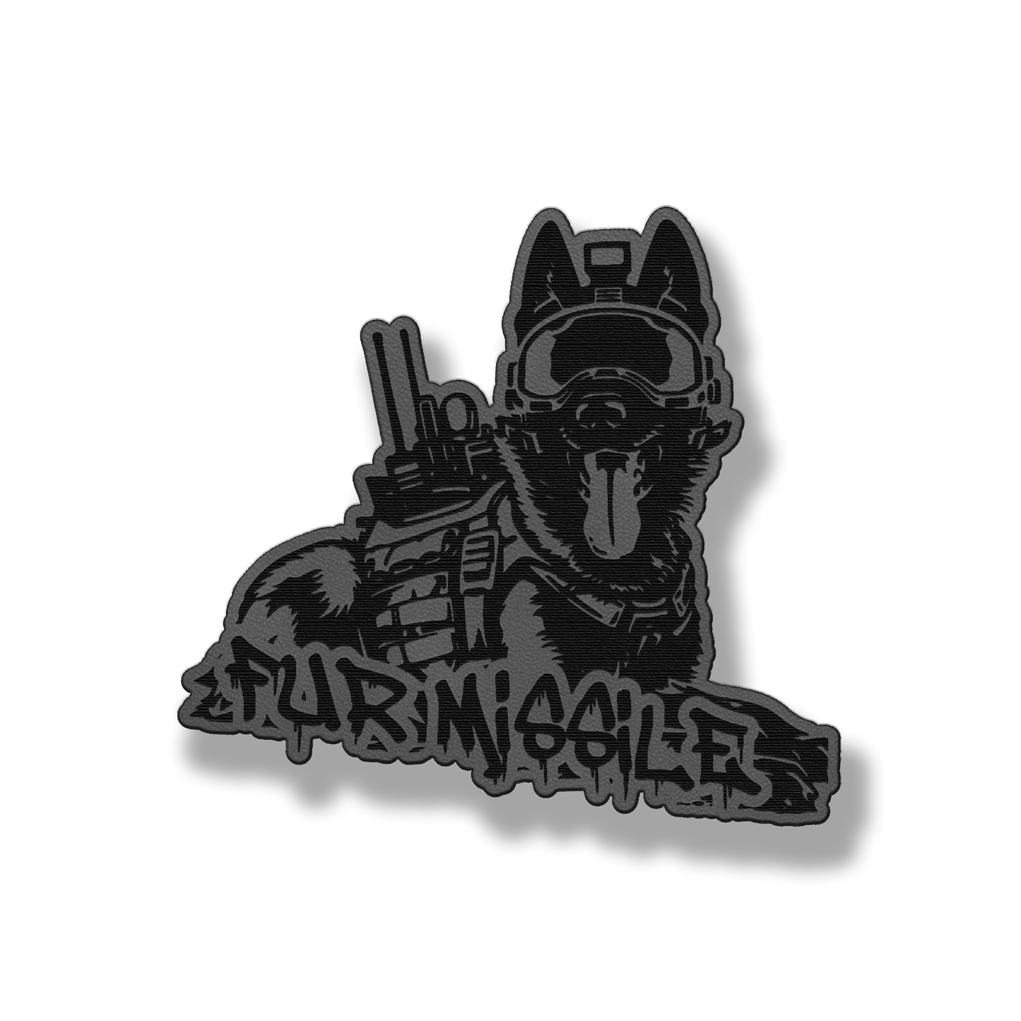 Fur Missile Tactical Dog Patch – Leatherette Morale Patch