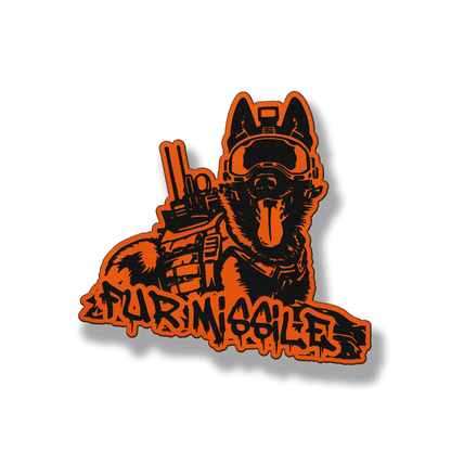 Fur Missile Tactical Dog Patch – Leatherette Morale Patch