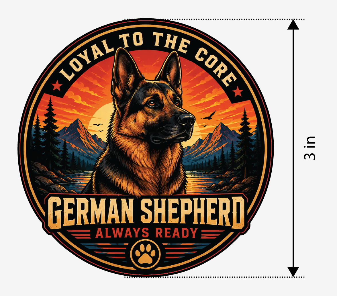 PREORDER - German Shepherd Loyal to the Core Always Ready – Leatherette Morale Patch