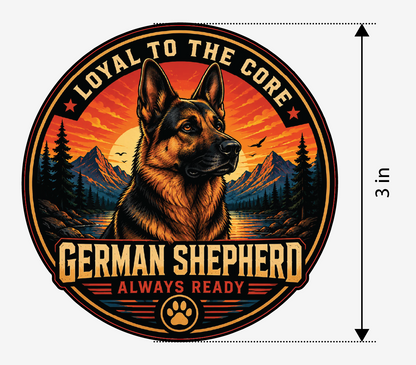 PREORDER - German Shepherd Loyal to the Core Always Ready – Leatherette Morale Patch