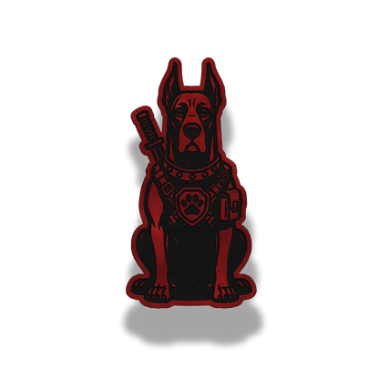 Tactical Great Dane Dog Patch – Leatherette Morale Patch