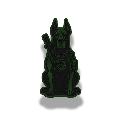 Tactical Great Dane Dog Patch – Leatherette Morale Patch