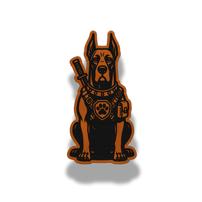 Tactical Great Dane Dog Patch – Leatherette Morale Patch