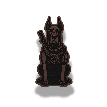 Tactical Great Dane Dog Patch – Leatherette Morale Patch