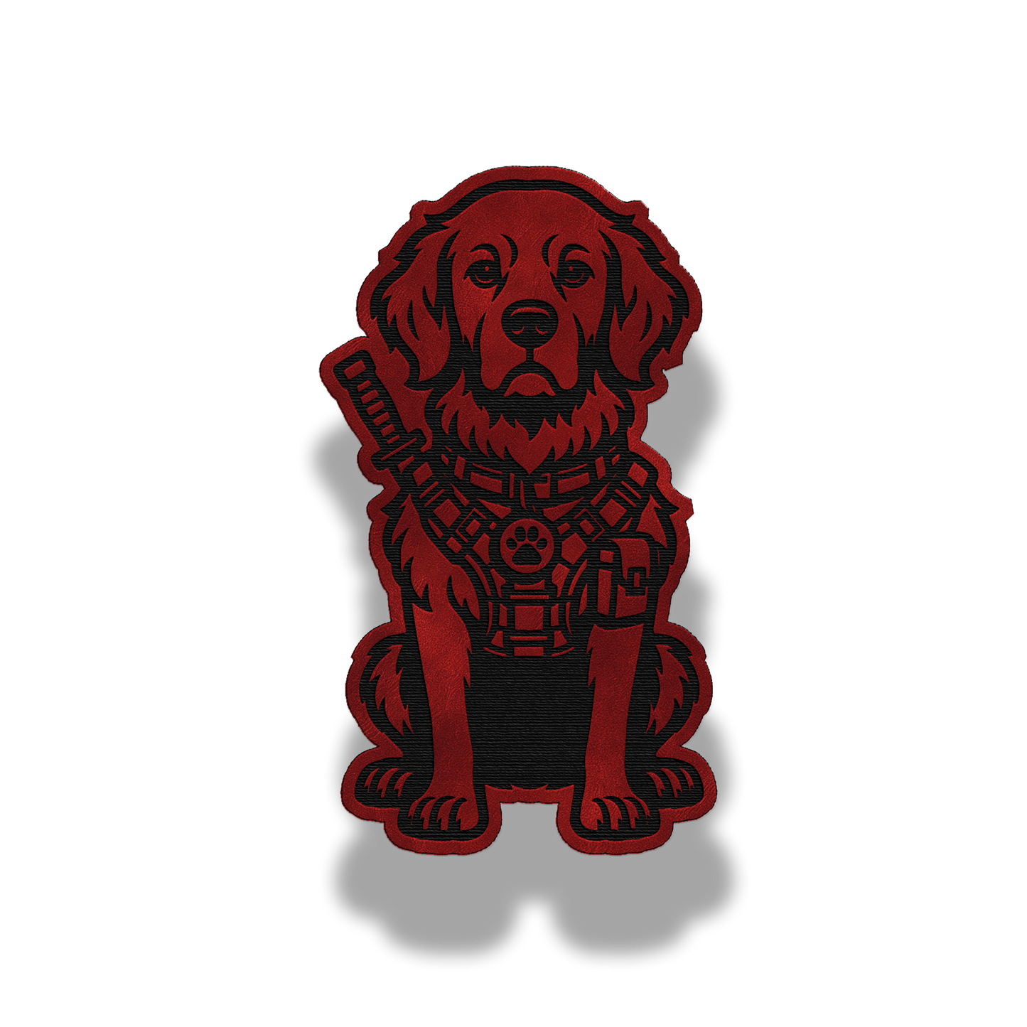 Tactical Golden Retriever Dog Patch – Leatherette Morale Patch