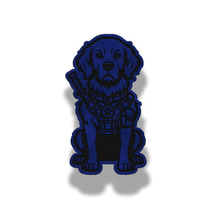 Tactical Golden Retriever Dog Patch – Leatherette Morale Patch