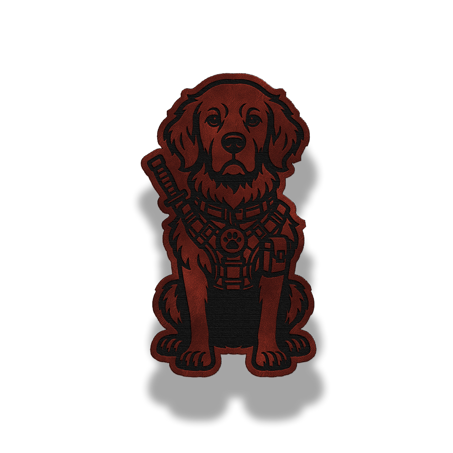 Tactical Golden Retriever Dog Patch – Leatherette Morale Patch