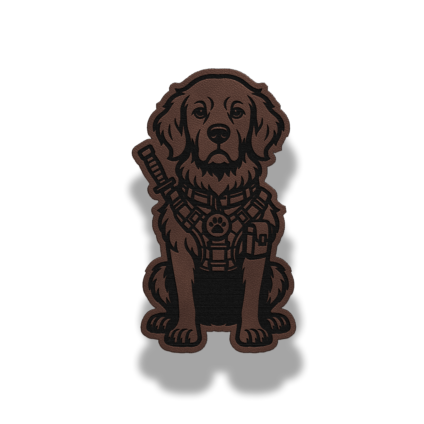 Tactical Golden Retriever Dog Patch – Leatherette Morale Patch