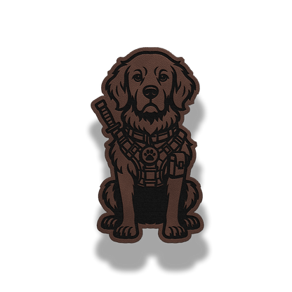 Tactical Golden Retriever Dog Patch – Leatherette Morale Patch