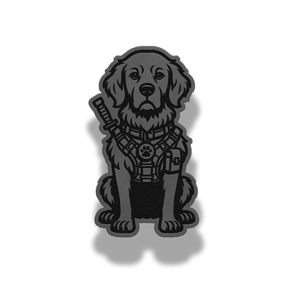 Tactical Golden Retriever Dog Patch – Leatherette Morale Patch