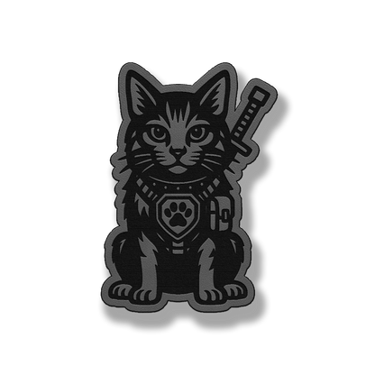 Tactical Cat Patch – Leatherette Morale Patch