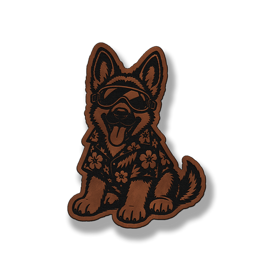 Beach German Shepherd Dog Patch – Leatherette Morale Patch