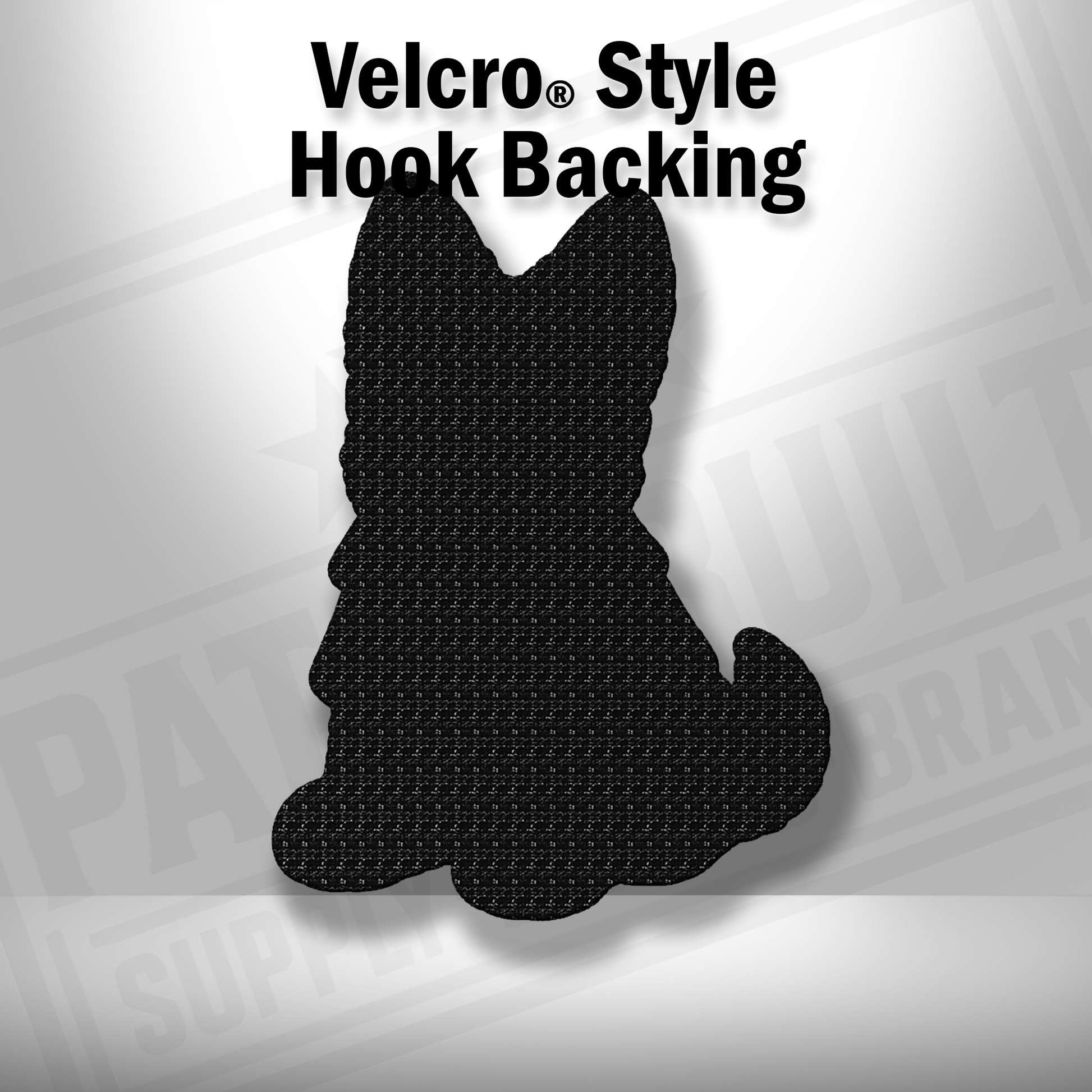 Hook backing shown on Beach German Shepherd dog patch