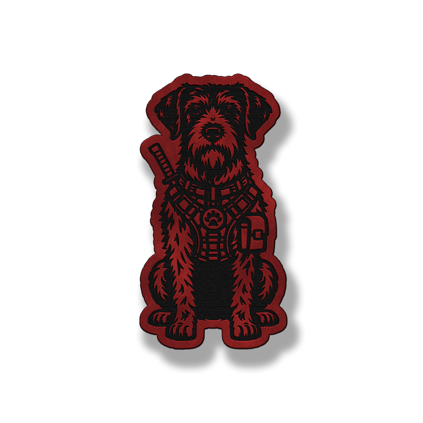Tactical German Wirehaired Pointer Dog – Leatherette Morale Patch