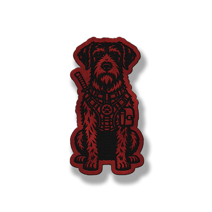 Tactical German Wirehaired Pointer Dog – Leatherette Morale Patch