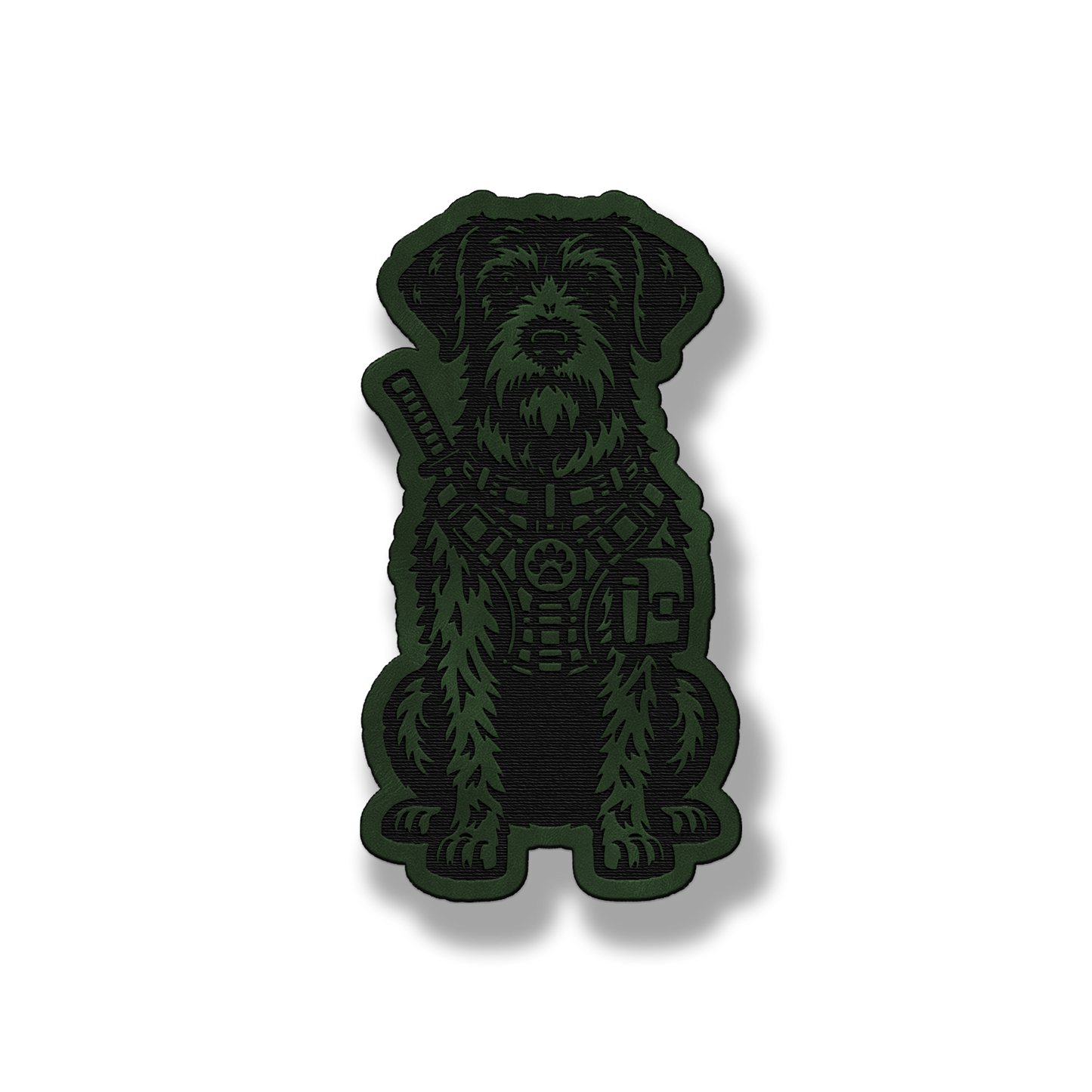 Tactical German Wirehaired Pointer Dog – Leatherette Morale Patch