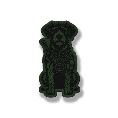 Tactical German Wirehaired Pointer Dog – Leatherette Morale Patch
