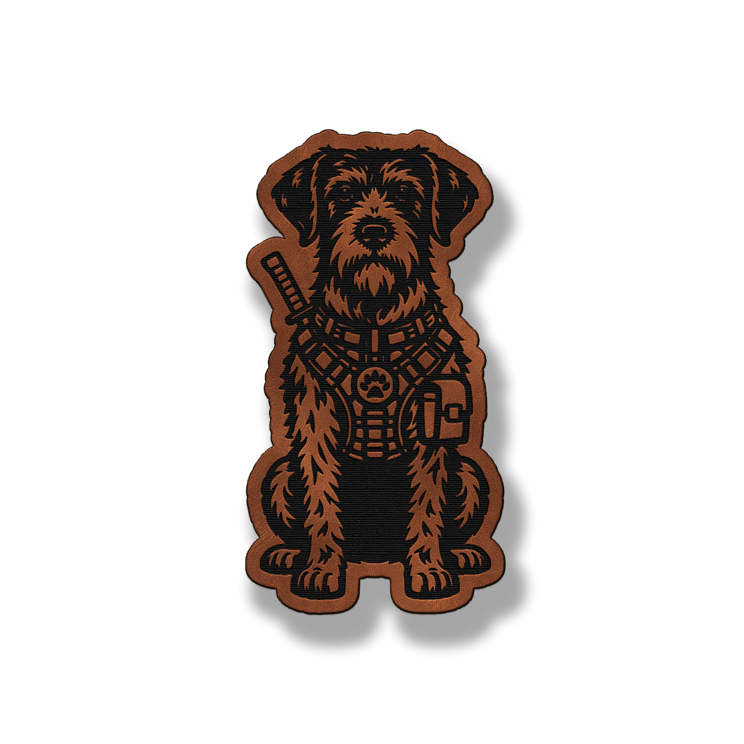 Tactical German Wirehaired Pointer Dog – Leatherette Morale Patch
