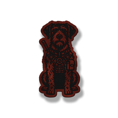 Tactical German Wirehaired Pointer Dog – Leatherette Morale Patch