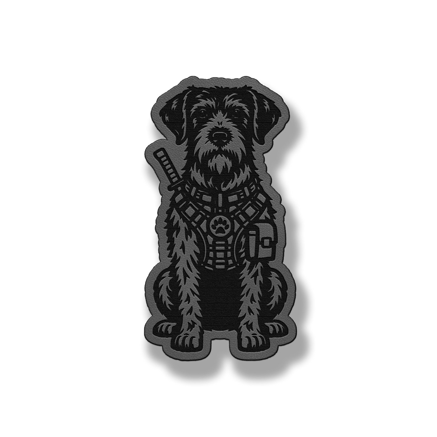 Tactical German Wirehaired Pointer Dog – Leatherette Morale Patch