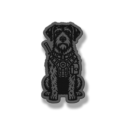 Tactical German Wirehaired Pointer Dog – Leatherette Morale Patch