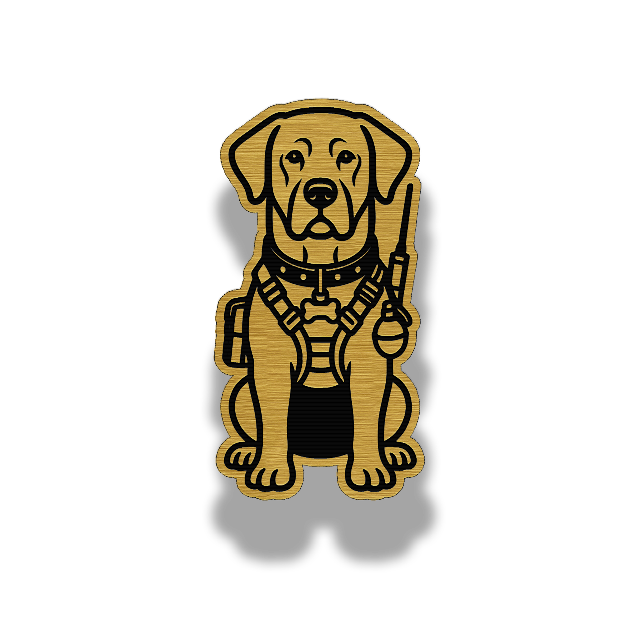 Gold Labrador Dog Patch – Lifetime Morale Acrylic Patch – PatchBuilt