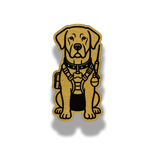 Lifetime Labrador Dog Patch – Gold Brushed Acrylic Morale Patch