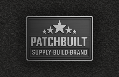 SMALL BATCH - Brushed Gold & Black American Flag Patch – Hook Backed