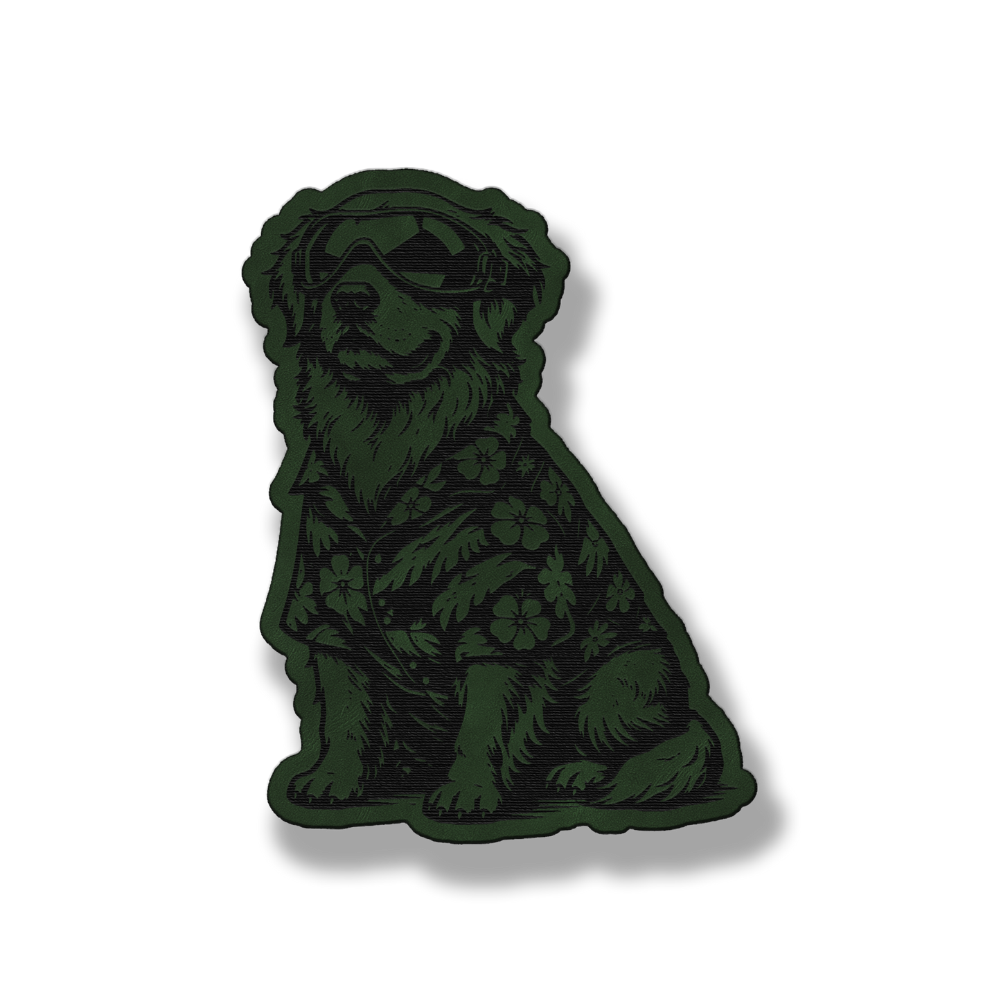 Beach Dog Golden Retriever Patch – Leatherette Morale Patch
