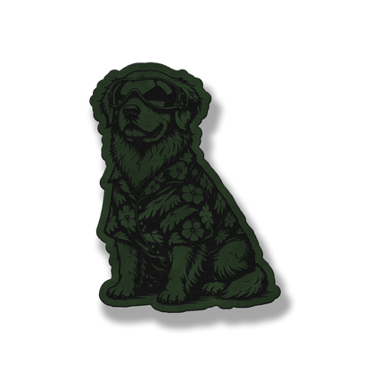 Beach Dog Golden Retriever Patch – Leatherette Morale Patch