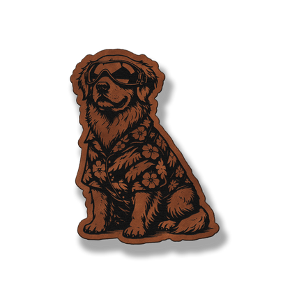 Beach Dog Golden Retriever Patch – Leatherette Morale Patch