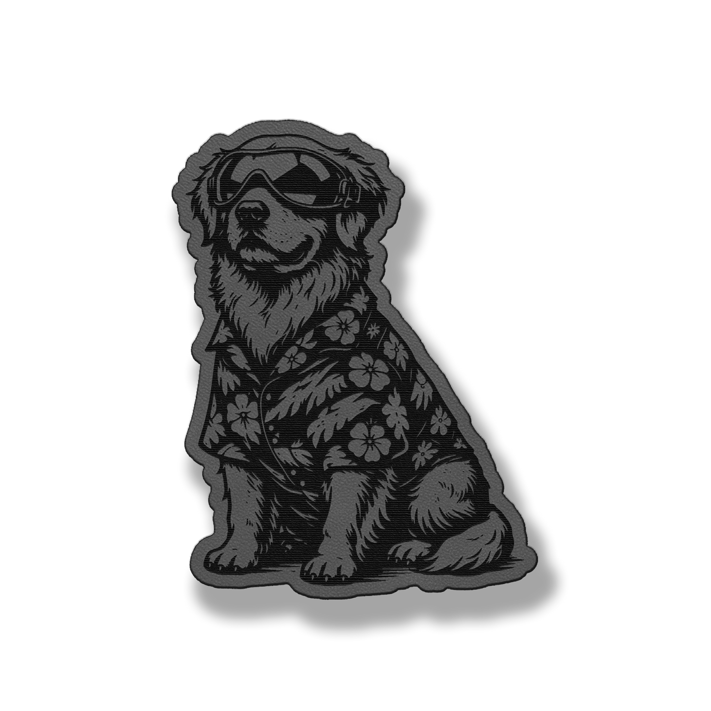 Beach Dog Golden Retriever Patch – Leatherette Morale Patch