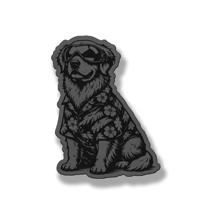 Beach Dog Golden Retriever Patch – Leatherette Morale Patch