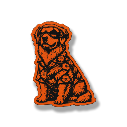 Beach Dog Golden Retriever Patch – Leatherette Morale Patch