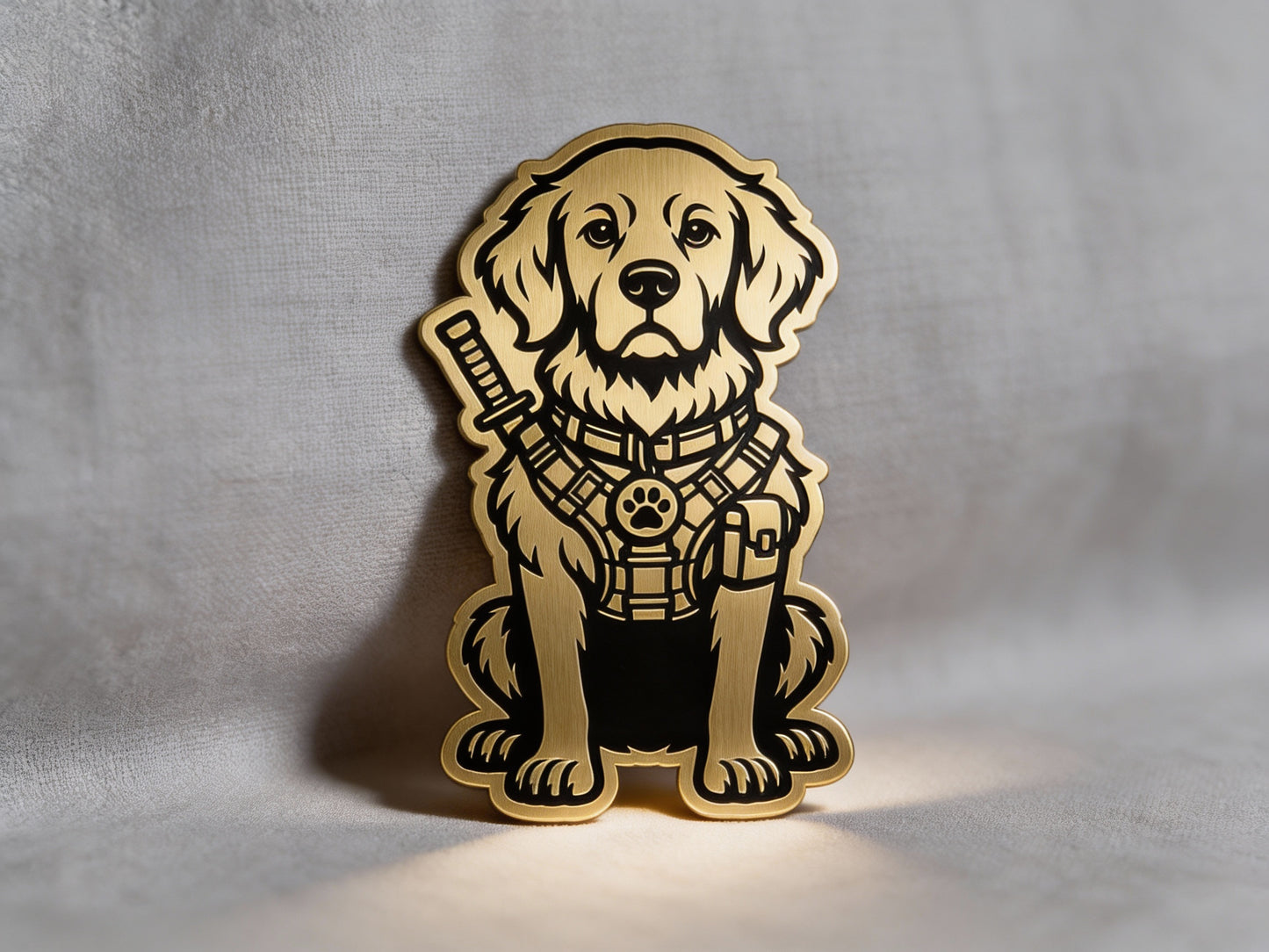 Lifetime Golden Retriever Dog Patch – Brushed Acrylic Morale Patch