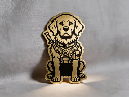 Lifetime Golden Retriever Dog Patch – Brushed Acrylic Morale Patch