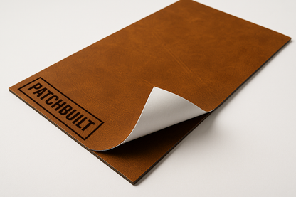 5-Pack Chestnut Brown Leatherette Sheets – Classic Series (12"x24") – Heat-Activated Adhesive