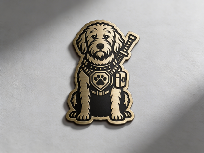 Lifetime Golden Doodle Dog Patch – Brushed Acrylic Morale Patch