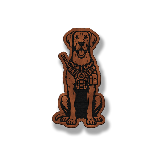 Tactical Great Dane Dog Natural Ears – Leatherette Morale Patch