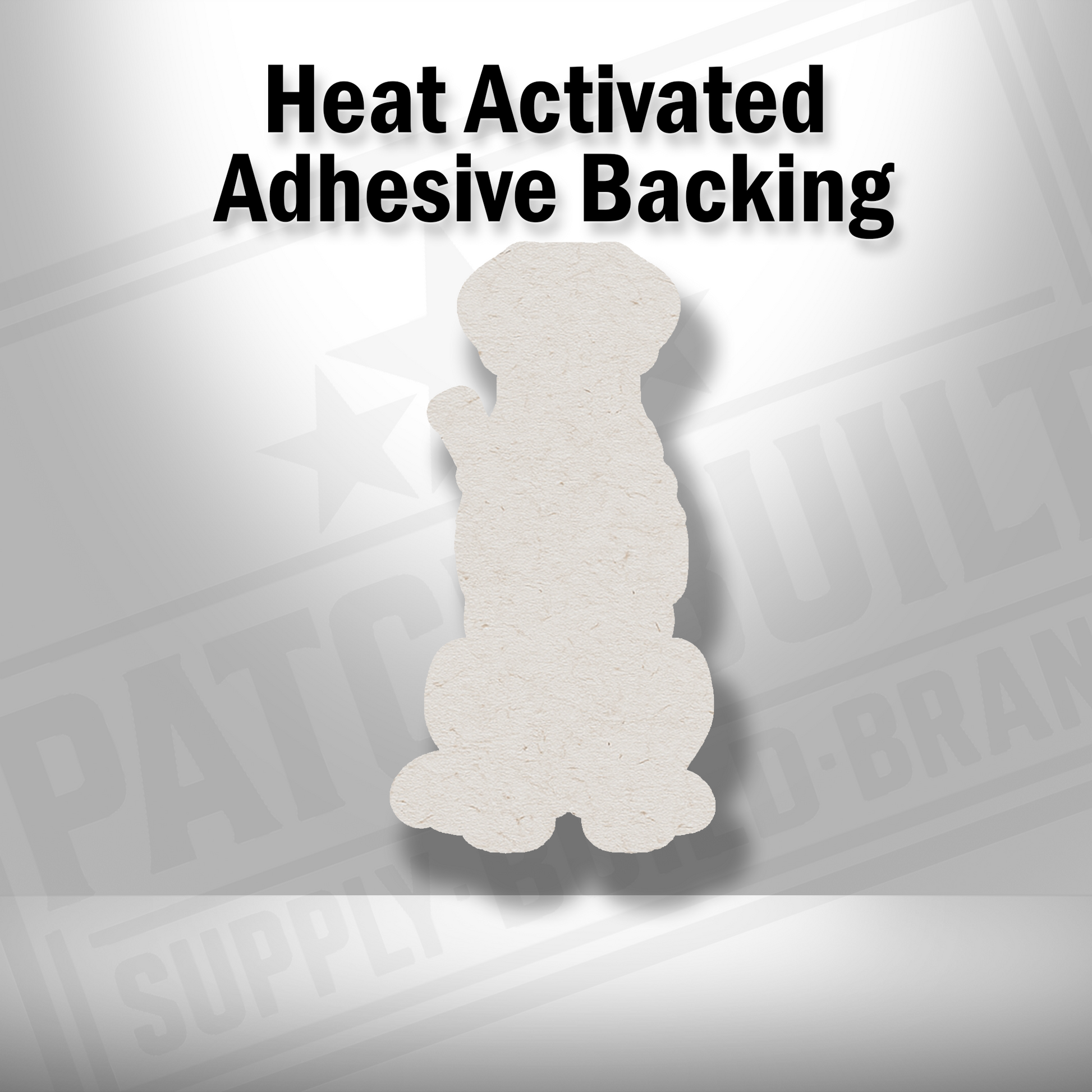 Heat-activated adhesive backing shown on Tactical Great Dane patch