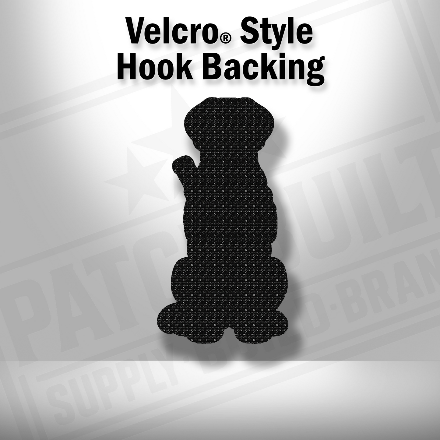 Hook backing shown on Tactical Great Dane natural ears patch