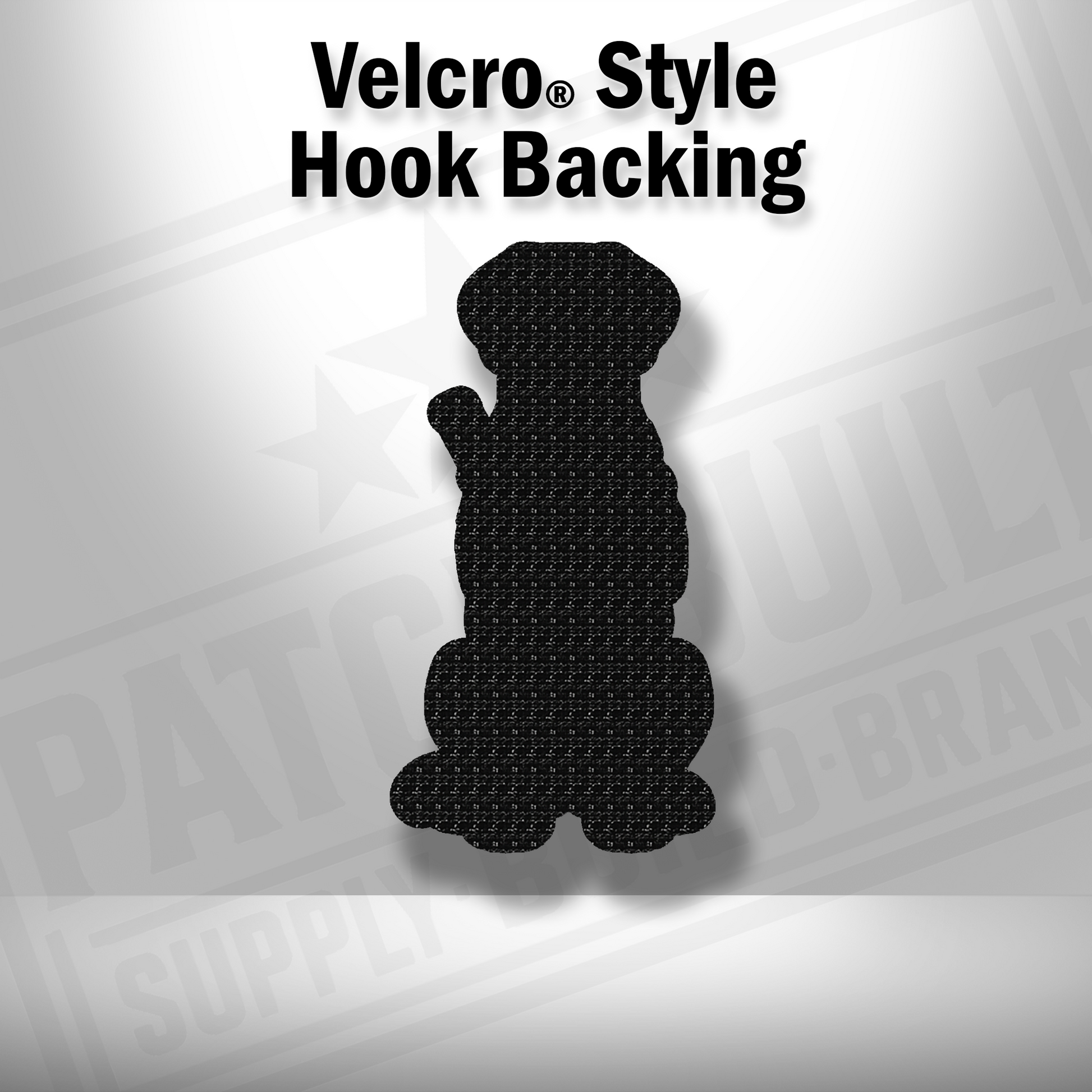 Hook backing shown on Tactical Great Dane natural ears patch