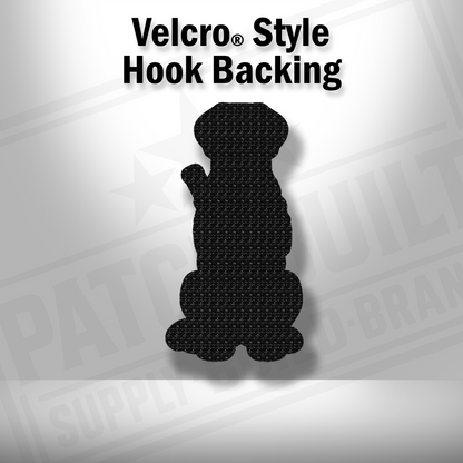 Hook backing shown on Tactical Great Dane natural ears patch