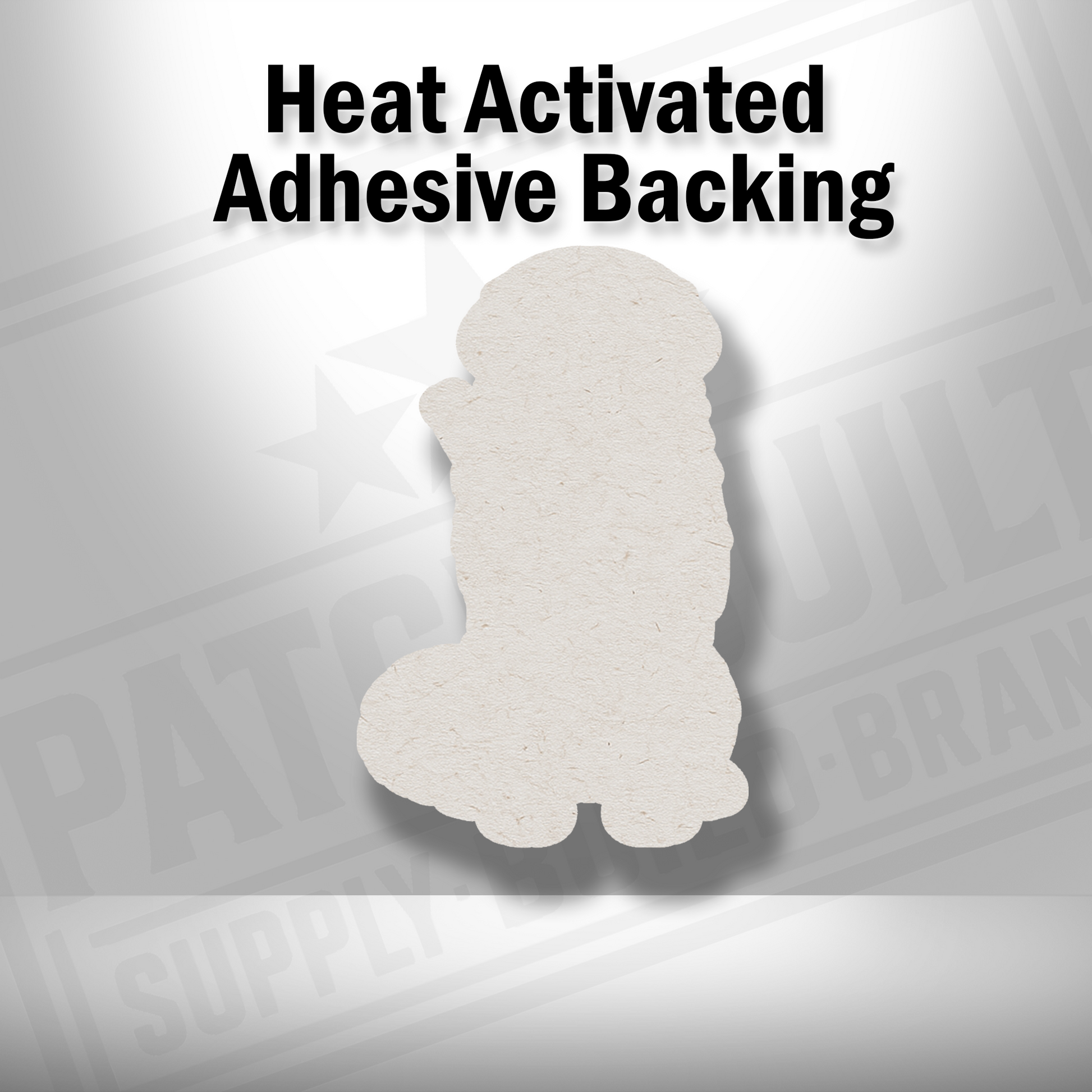 Heat-activated adhesive backing shown on Tactical Great Pyrenees patch