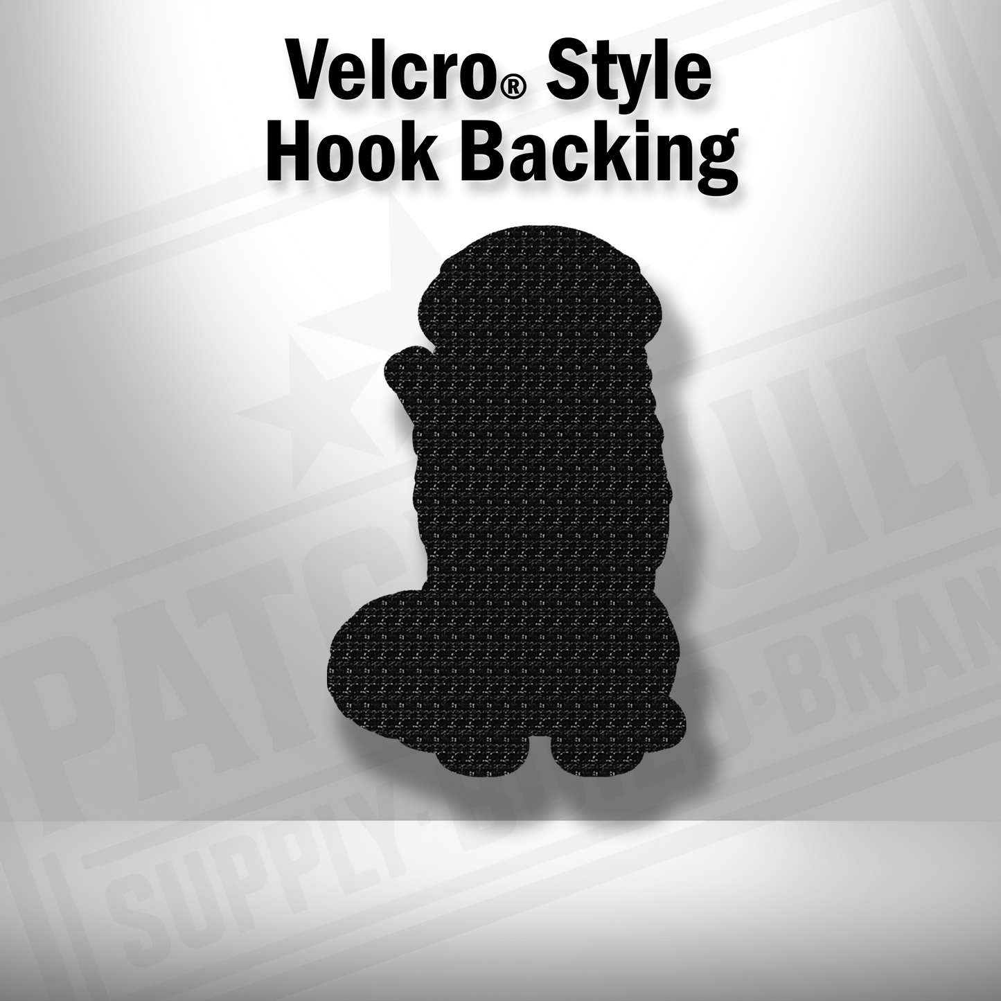 Hook backing shown on Tactical Great Pyrenees dog patch